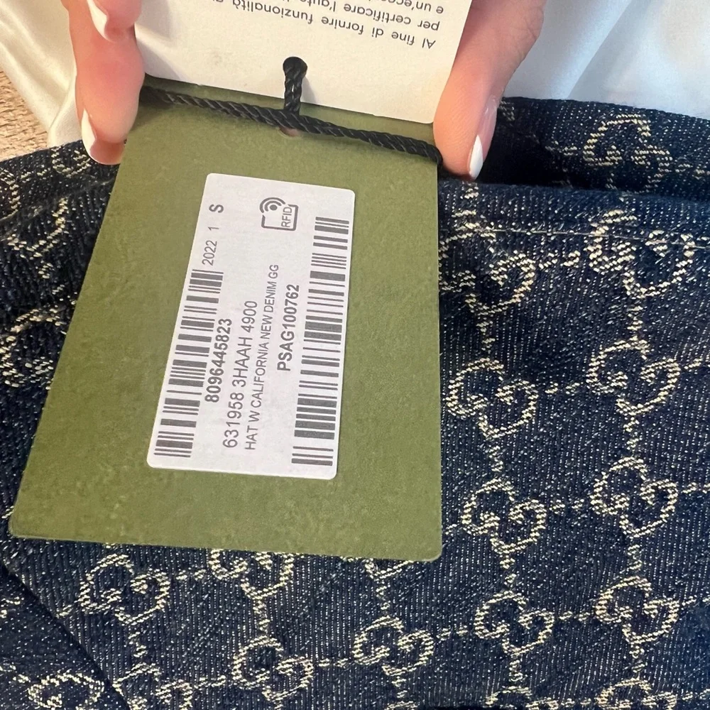 NWT Gucci Blue Monogram Hat - Picture 3 of 5